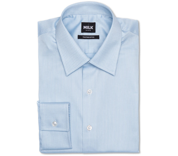 Zebra 80s Blue Herringbone Shirt by MILK Shirts