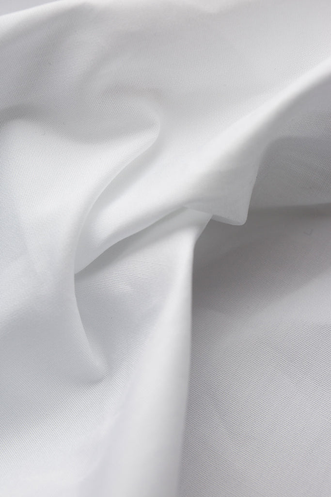 White Cotton Poplin Plain Shirts